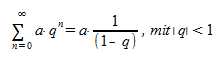 Summe einer unendlichen geometrischen Reihe