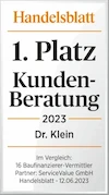 Testsieger: Kundenberatung - Dr Klein - 12.06.2023